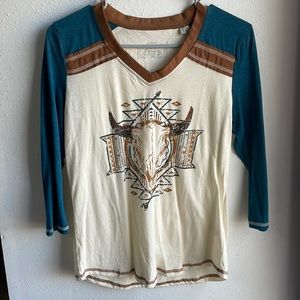 Women’s medium western 3/4 shirt